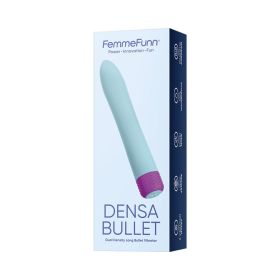 FemmeFunn Densa Bullet Rechargeable Dual Density Silicone Slimline Vibrator (Option: Light Blue)