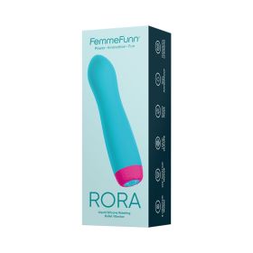 FemmeFunn Rora Rechargeable Silicone Rotating Bullet Vibrator (Option: Turquoise)