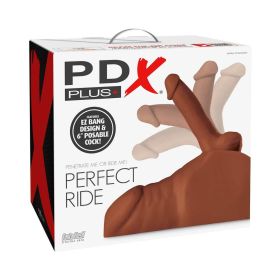 PDX Plus Perfect Ride Anal Masturbator With 6 in. Posable Dildo (Option: Brown)