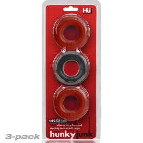 Hunkyjunk HUJ3 c ring (Option: 3 Pack Cherry/Tar Ice)