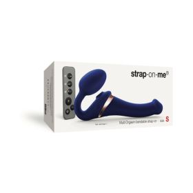Strap On Me Rechargeable Remote Controlled Multi Orgasm Bendable Strapless Strap On (Option: Night Blue Small)