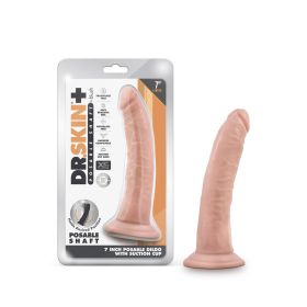 Dr. Skin Plus Realistic 7 in. Triple Density Posable Dildo (Option: Brown)