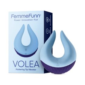 FemmeFunn Volea Rechargeable Silicone Fluttering Tip Vibrator (Option: Light Blue)