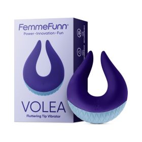 FemmeFunn Volea Rechargeable Silicone Fluttering Tip Vibrator (Option: Dark Purple)