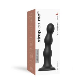 Strap On Me Hybrid Collection Silicone Dildo Plug Balls (Option: Black Large)