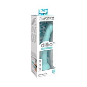 Dillio Platinum Collection Slim Seven 7 in. Silicone Dildo (Option: Teal)