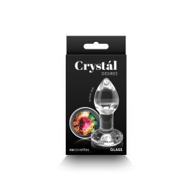 Crystal Desires Rainbow Gem Glass Plug (Option: Small)