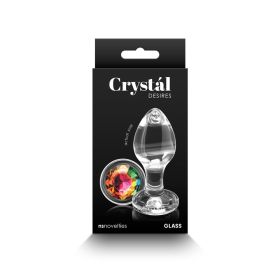 Crystal Desires Rainbow Gem Glass Plug (Option: Medium)