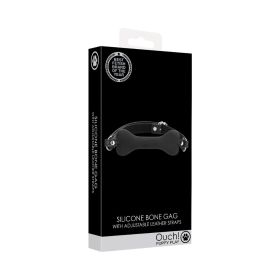 Ouch! Puppy Play Silicone Bone Gag (Option: Black)