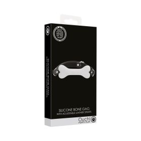 Ouch! Puppy Play Silicone Bone Gag (Option: White)