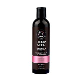 Earthly Body Hemp Seed Massage & Body Oil Zen Berry Rose (Option: 8 oz.)