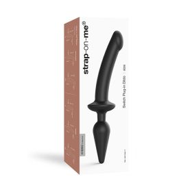 Strap On Me Hybrid Collection Switch Plug (Option: In Dual Ended Dildo & Plug Black XXLarge)