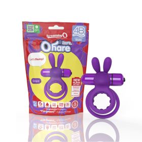 Screaming O 4B Ohare Vibrating Rabbit Double Cockring (Option: Grape)