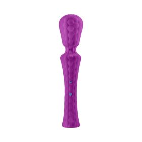 FemmeFunn Ultra Wand XL Rechargeable Flexible Textured Silicone Vibrator (Option: Purple)