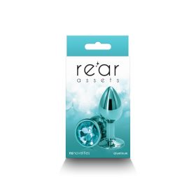 Rear Assets Metal Anal Plug (Option: Small Teal)
