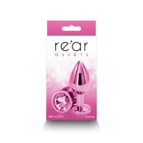 Rear Assets Metal Anal Plug (Option: Medium Pink)