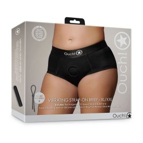 Ouch! Vibrating Strap On Brief Black (Option: XL/2XL)