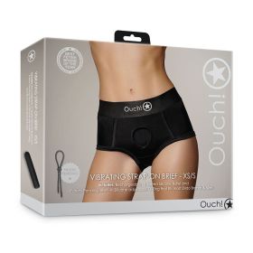 Ouch! Vibrating Strap On Brief Black (Option: XS/S)