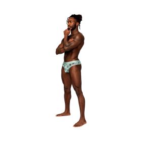 Male Power Sheer Prints Sheer Thong (Option: Flamingo S/M)
