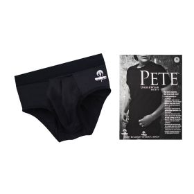 SpareParts Pete Briefs Nylon Packing Underwear Black (Option: Size S)