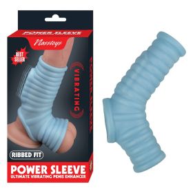 Nasstoys Power Sleeve Ribbed Fit Vibrating Penis Enhancer (Option: Blue)
