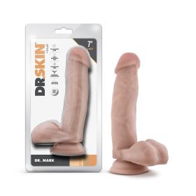 Dr. Skin Dr. Mark 7 in. Dildo with Balls (Option: Beige)