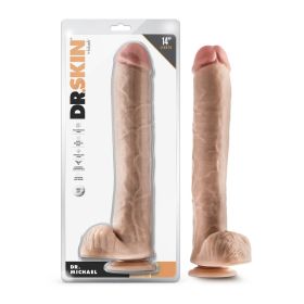 Dr. Skin Dr. Michael 14 in. Dildo with Balls (Option: Beige)