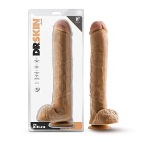 Dr. Skin Dr. Michael 14 in. Dildo with Balls (Option: Tan)