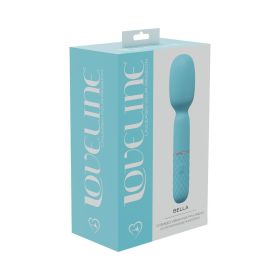 LoveLine Bella 10 Speed Vibrating Mini Wand Silicone Rechargeable Waterproof (Option: Blue)