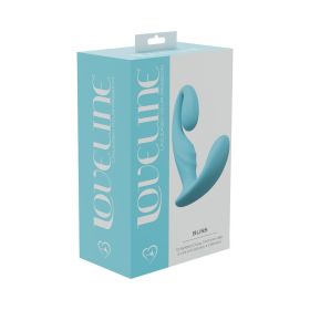 LoveLine Bliss 10 Speed Dual Motor Vibe Sealed Silicone Rechargeable Submersible (Option: Blue)