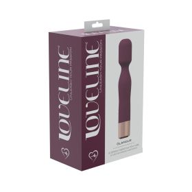 LoveLine Glamour 10 Speed Mini Wand Silicone Rechargeable Waterproof (Option: Burgundy)