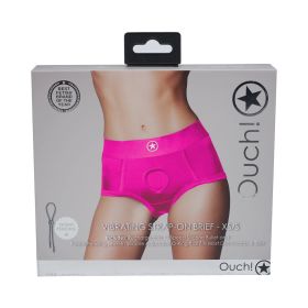 Ouch! Vibrating Strap On Brief (Option: Pink XS/S)
