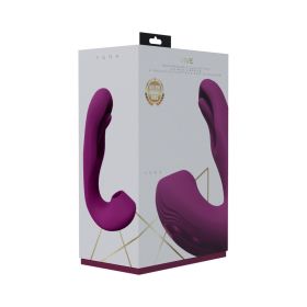 VIVE YUNA Rechargeable Dual Motor Airwave Vibrator with G Spot Flapping Stimulator (Option: Pink)