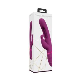 VIVE MIKA Rechargeable Triple Motor Vibrating Rabbit with G Spot Flapping Stimulator (Option: Pink)