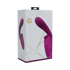 VIVE GEN Rechargeable Triple Motor G Spot Vibrator with Pulse Wave and Vibrating Bristles (Option: Pink)