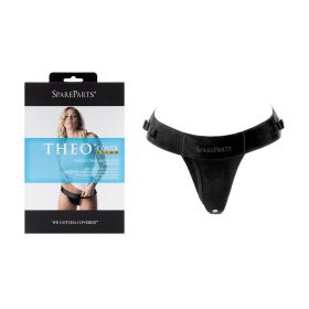 SpareParts Theo Cover Underwear Harness (Option: Black (Single Strap) Size B Nylon)