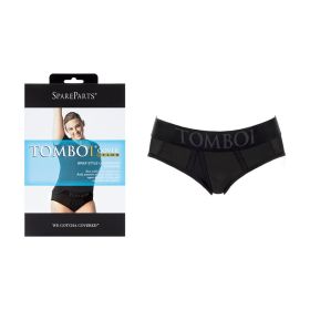 SpareParts Tomboi Cover Brief Style Underwear Harness Nylon (Option: Black/Black 4XL)