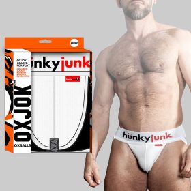 Oxballs Oxjok Hunker Comfy Pouch Slider Strap Jock White Snow (Option: 2XL)
