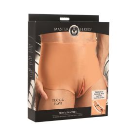 Master Series Pussy Panties Silicone Vagina + Ass Panties (Option: S)