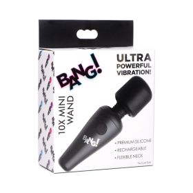 BANG! 10X Vibrating Mini Silicone Wand (Option: Black)