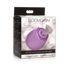 Bloomgasm 10X Wild Rose Silicone Suction Clit Stimulator (Option: Purple)