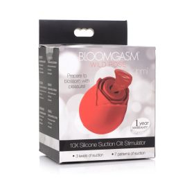 Bloomgasm 10X Wild Rose Silicone Suction Clit Stimulator (Option: Red)