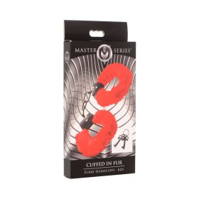 Master Series Cuffed in Fur Furry Handcuffs (Option: Red)