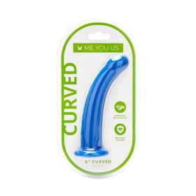 Me You Us 6 in. Curved Silicone Dildo (Option: Blue)
