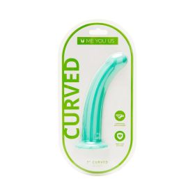 Me You Us 7 in. Curved Silicone Dildo (Option: Aqua)