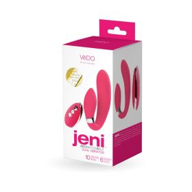 VeDO Jeni C (Option: Shaped Dual Motor Vibe with Remote Pink)