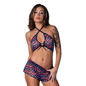 Magic Silk Hazy Dayz Halter Top & Hot Short Set Gummy Bears (Option: L/XL)
