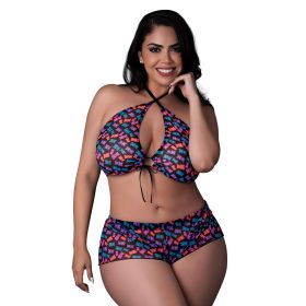 Magic Silk Hazy Dayz Halter Top & Hot Short Set Gummy Bears (Option: Queen Size)