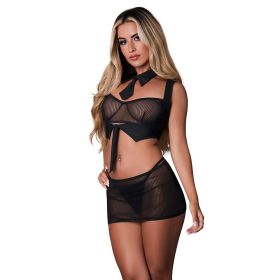Magic Silk Dress Up Boss Bitch Costume Black (Option: L/XL)