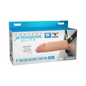 Fantasy X tensions Elite Hollow Silicone Strap On 6 in (Option: Light)